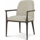 Judith Leiber Couture Wood-Bourbon Arm Chair, Wooden, Upholstered