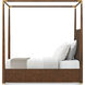 Kesden Pyramid Brown Poster US Queen Bed, Wooden