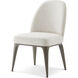 Hudson Pebble Grey Dining Side Chair, Wooden, Upholstered