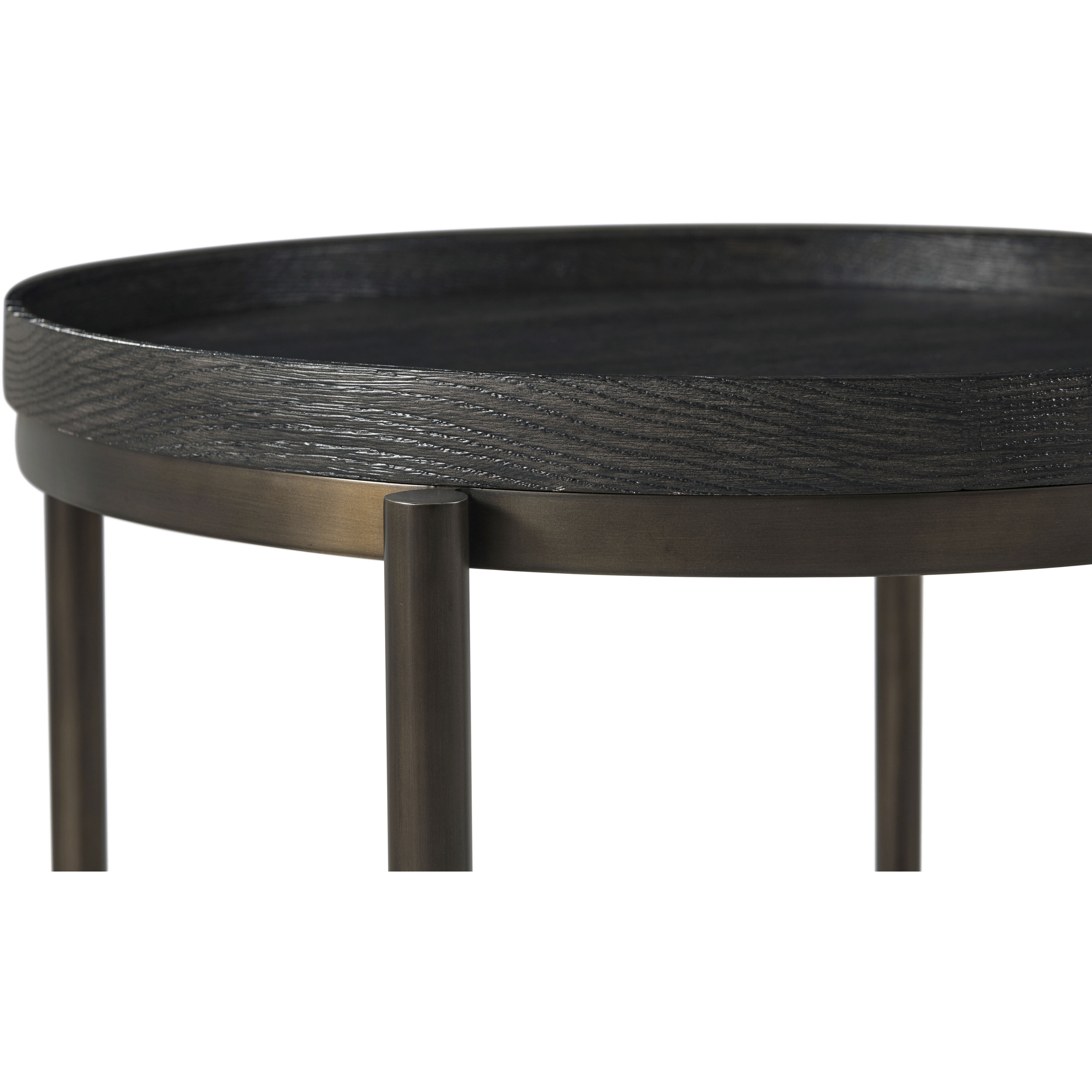 Repose 24.25 X 24.25 inch Charcoal Oak Side Table