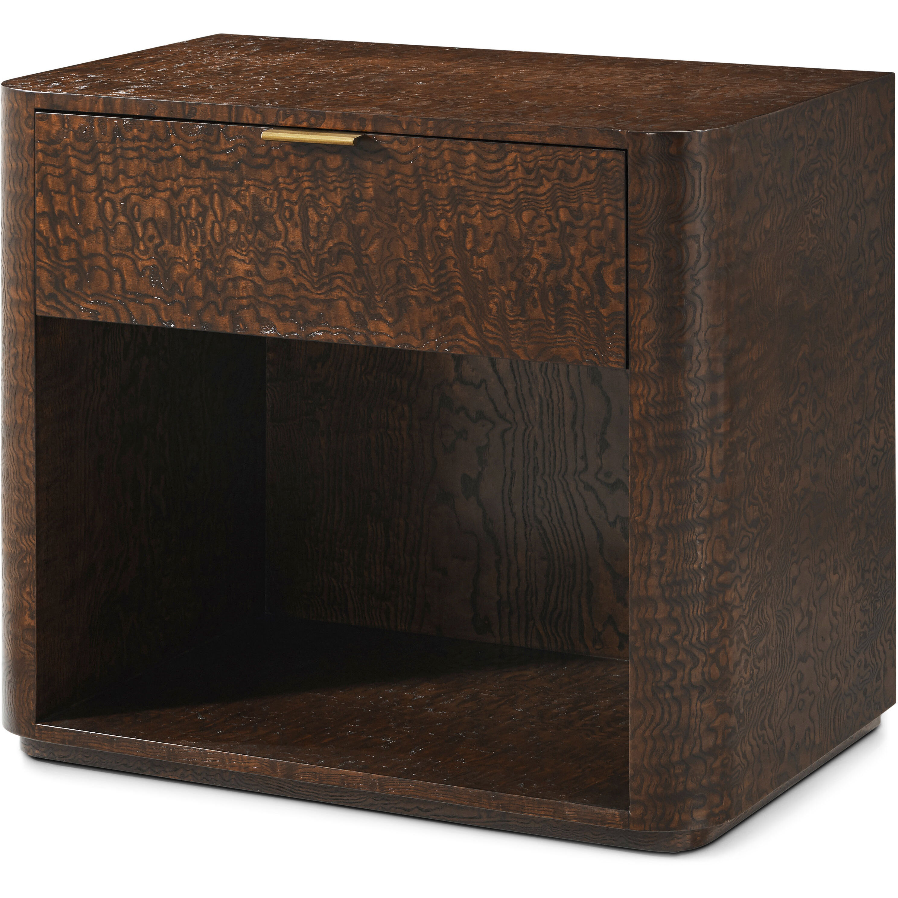 Kesden 32 X 28 inch Pyramid Brown Nightstand, Wooden