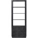 Kesden Silent Black Bookshelf, Wooden, 4-Shelf