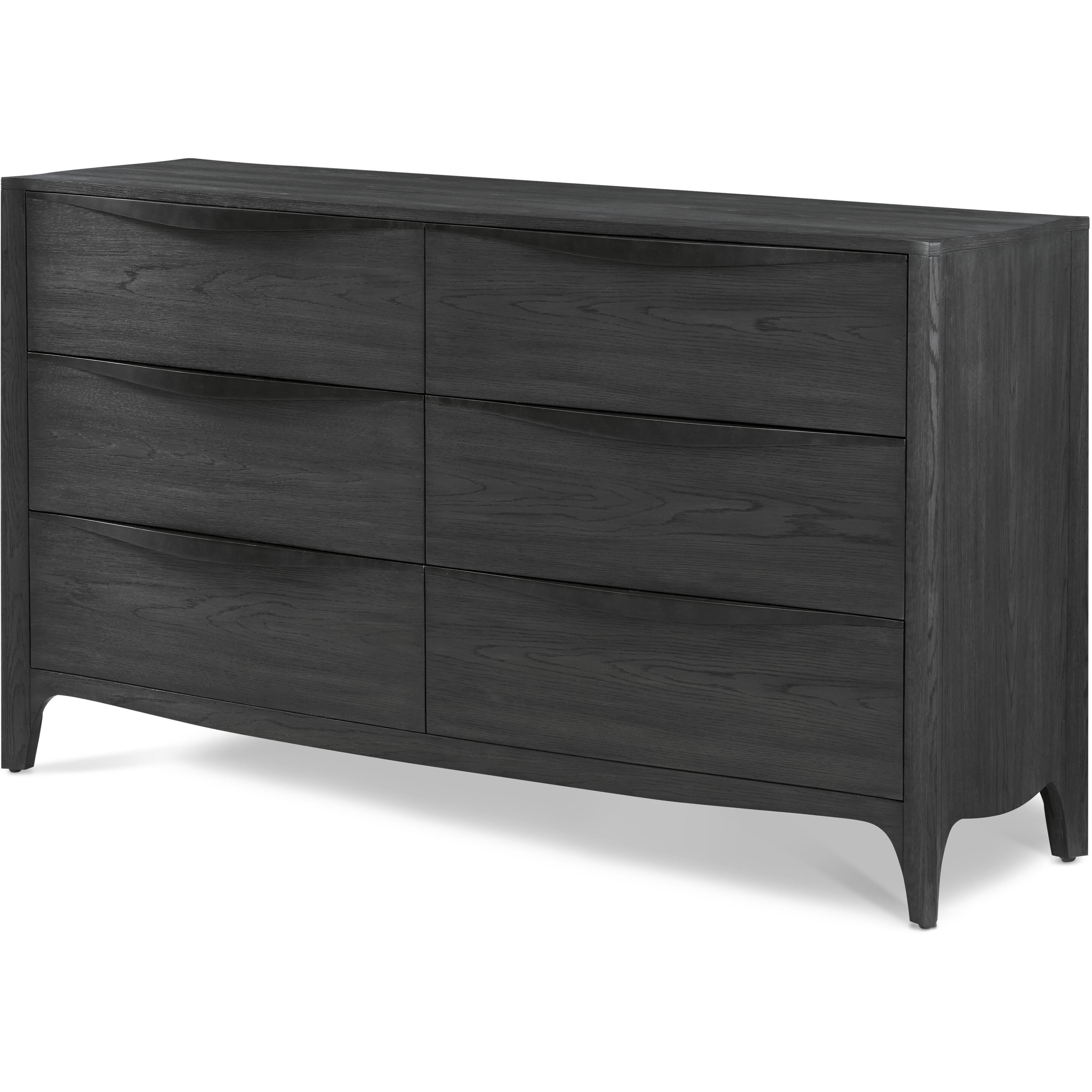 Rome Nera Dresser, Wooden, 6-Drawer