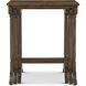 Sloane 27.5 X 24 inch Edwardian Brown Nesting Table, Wooden