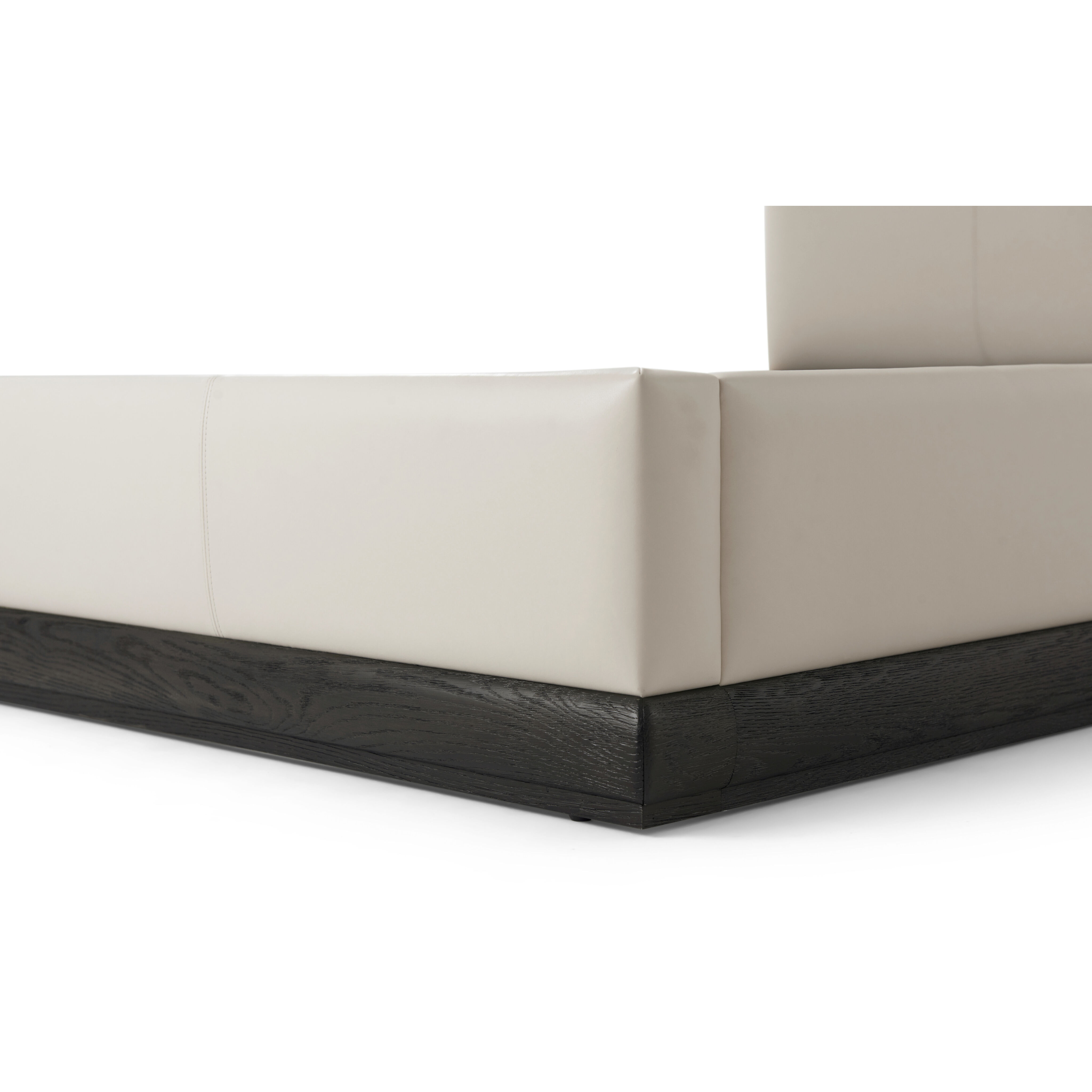 Repose Charcoal Oak US Queen Bed, Upholstered