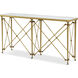 Spencer London 64 X 16 inch Cannes Brass / Lacus Quartz Console Table