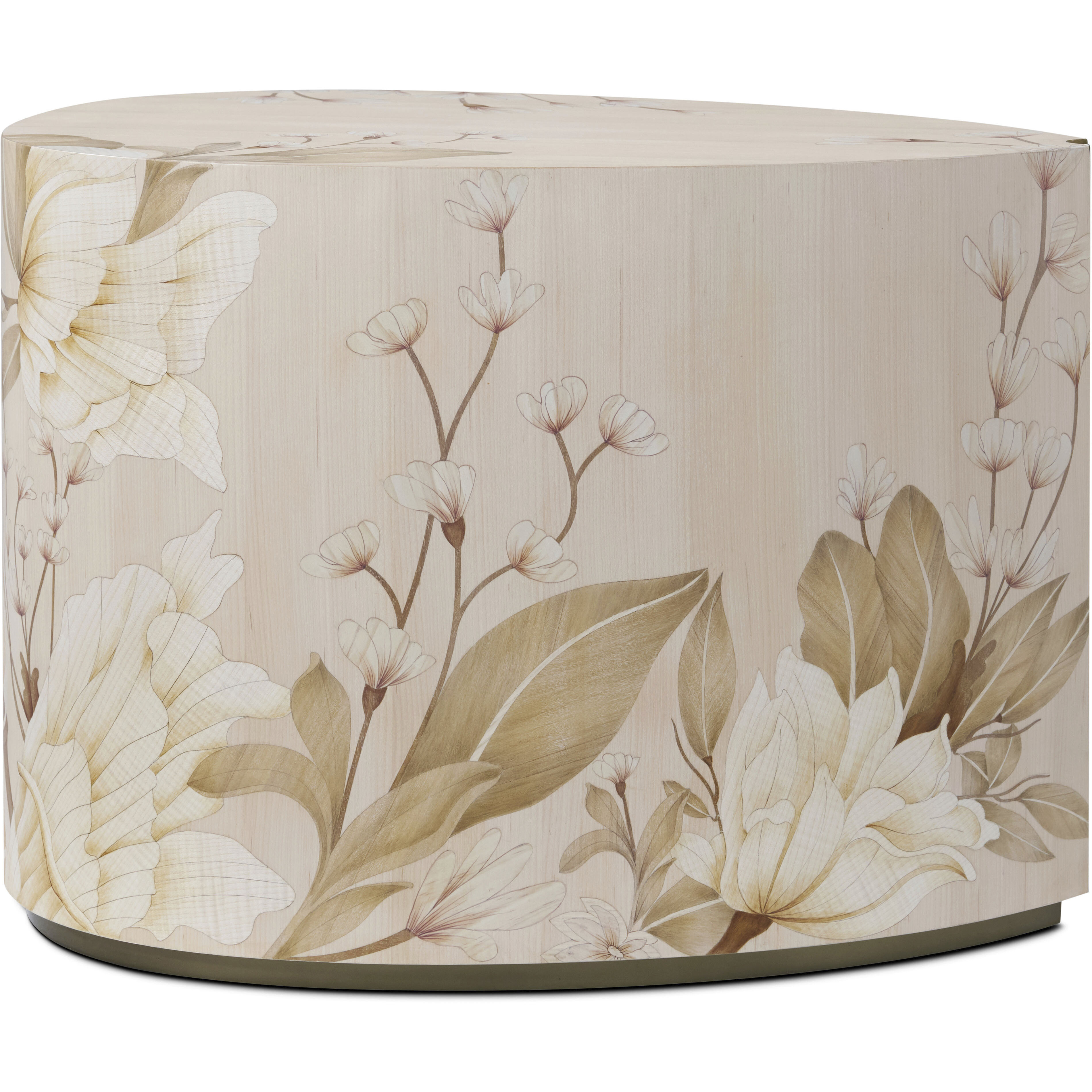 Bouquet 25 X 18 inch Buttercream Side Table, Wooden