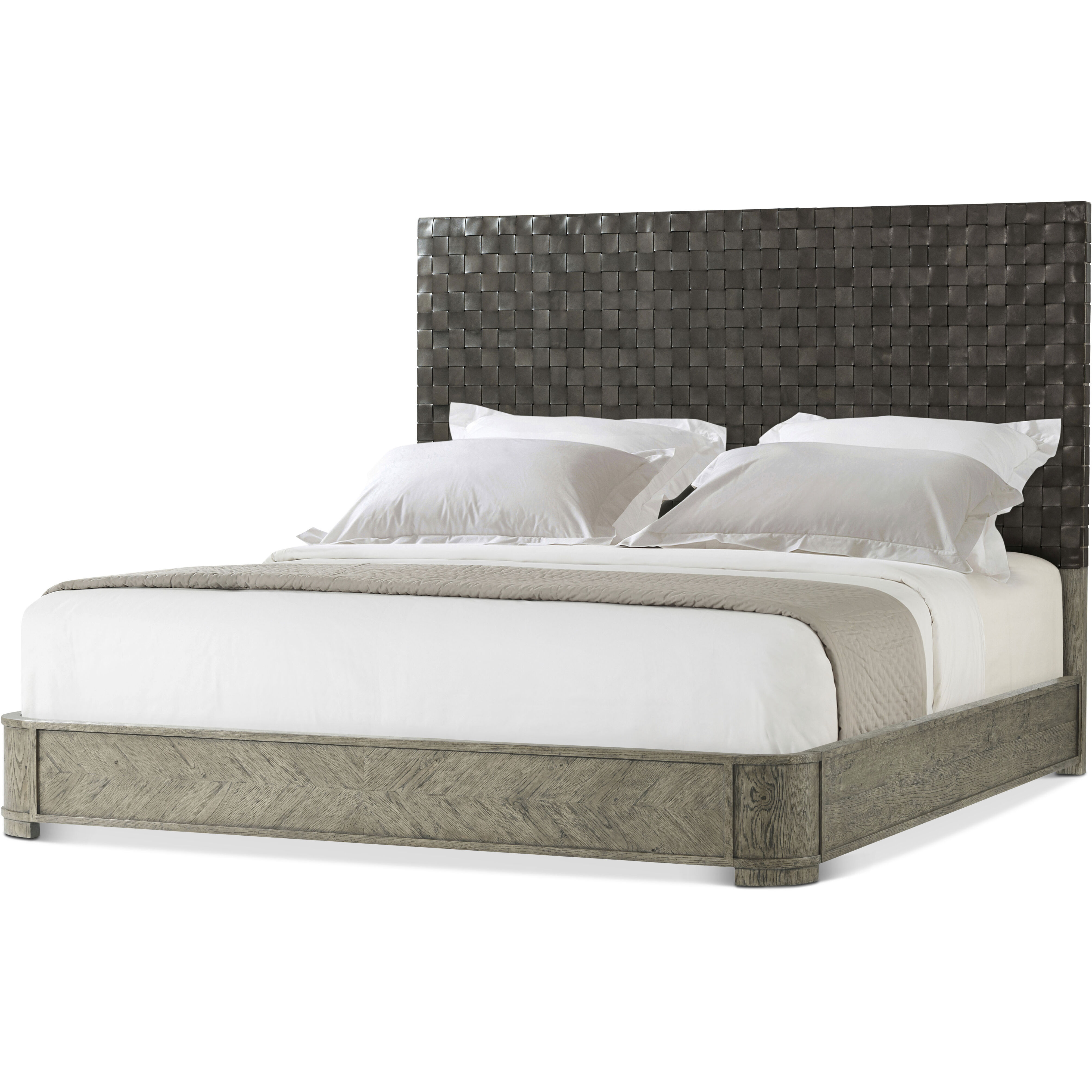 Weston Grey Echo Oak California King Bed, Wooden, Echoes