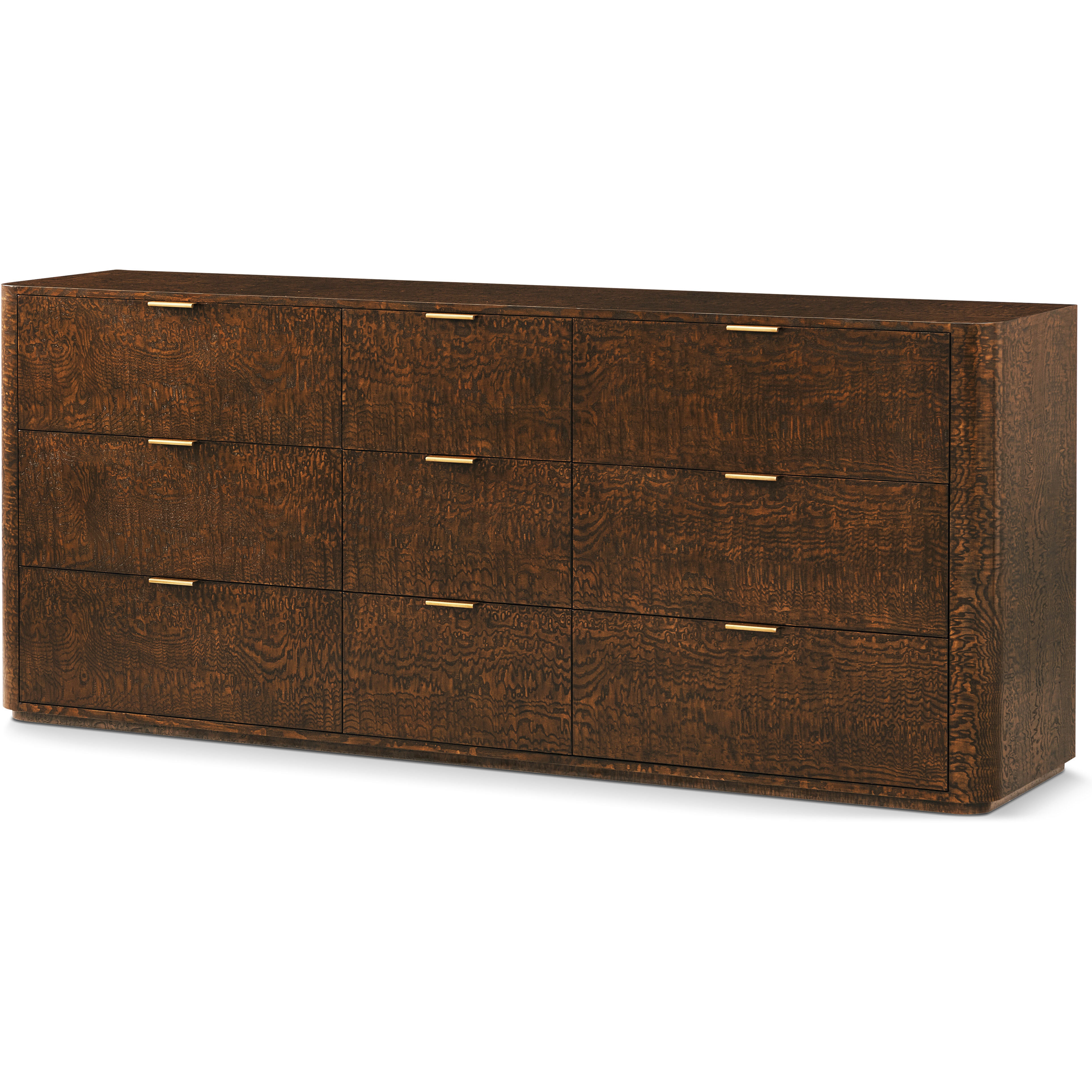 Kesden Pyramid Brown Dresser, Wooden, Large
