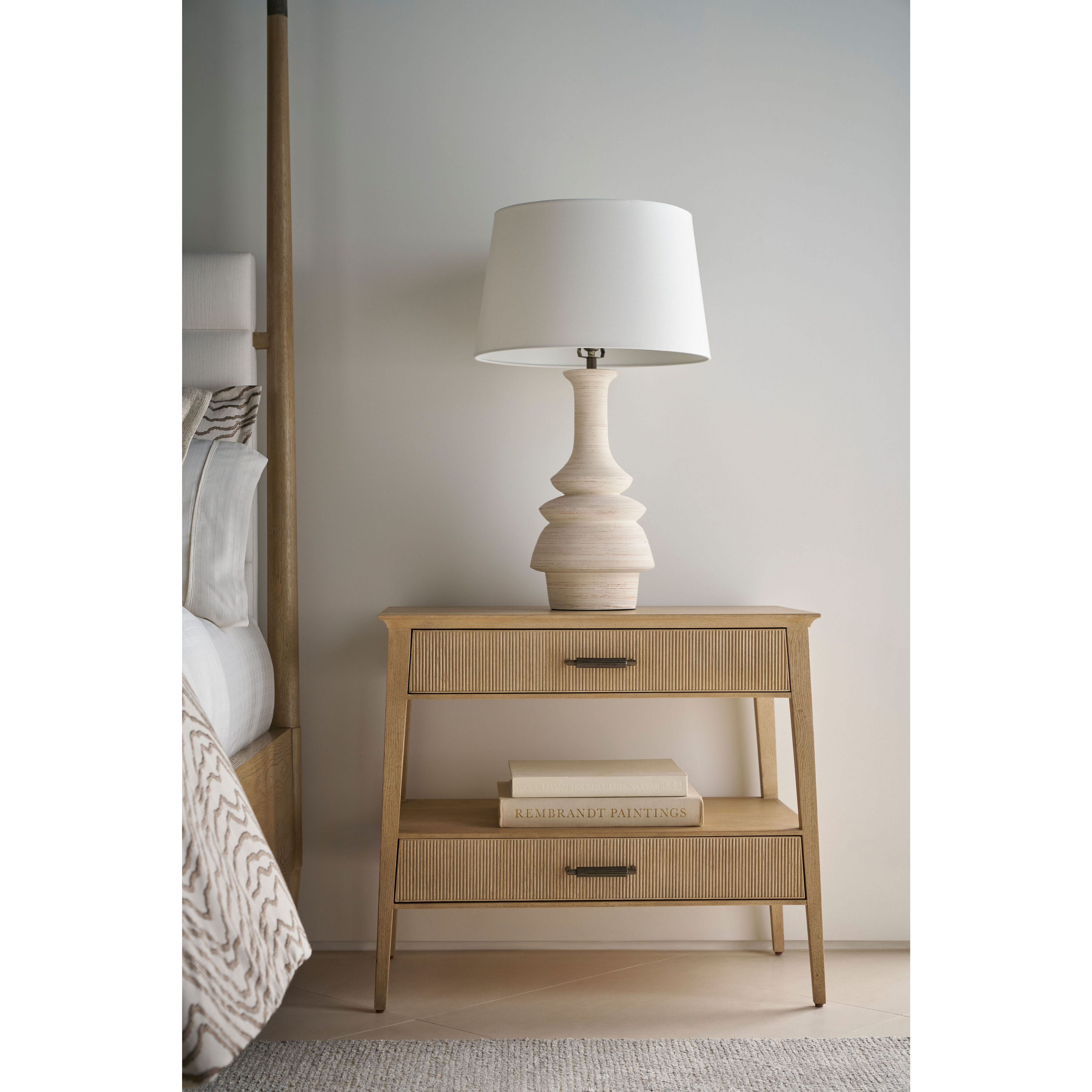 Balboa 32 X 28 inch Coastal Grey Nightstand, Wooden