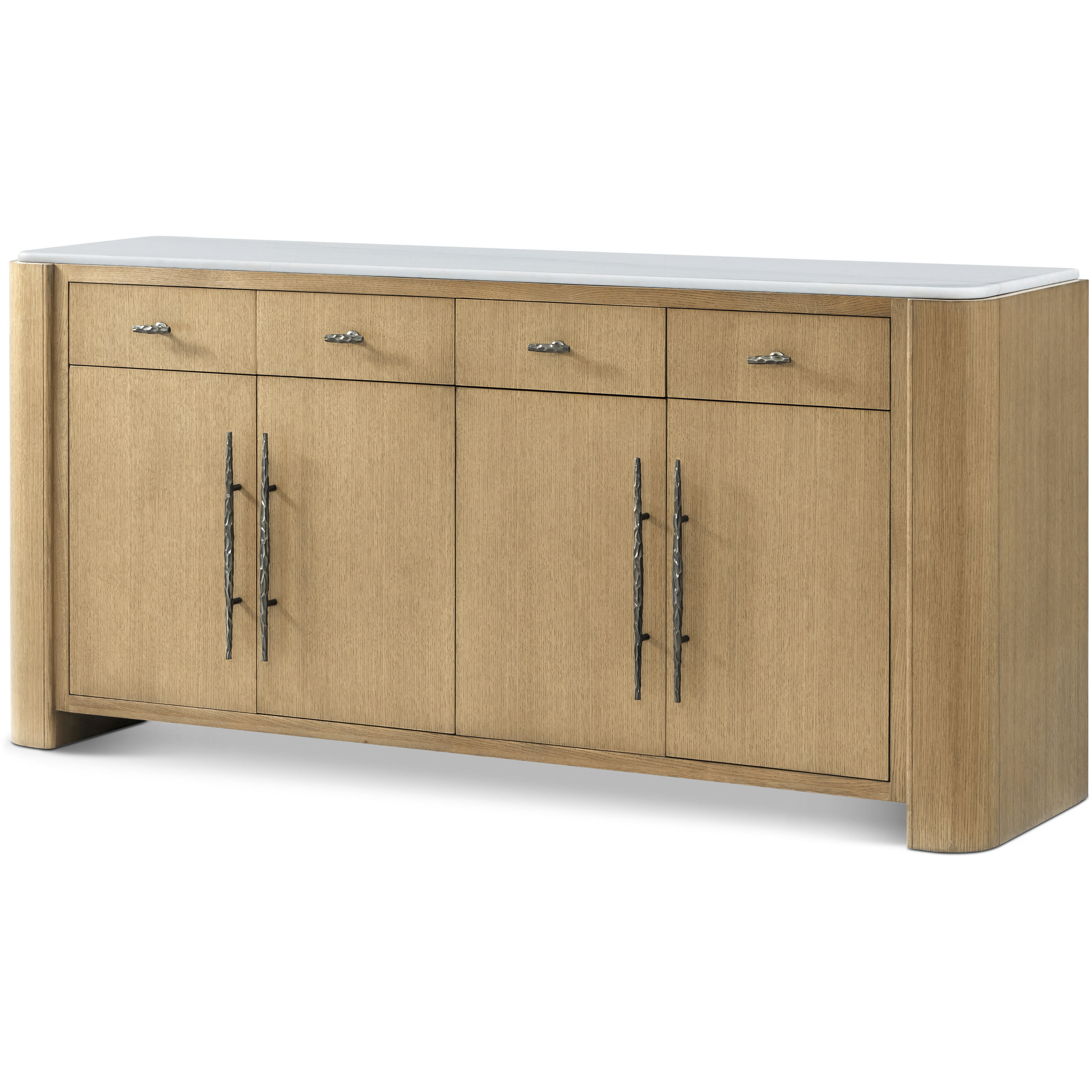 Essence 76 X 19 inch Blonde Buffet, Wooden with Marble Top