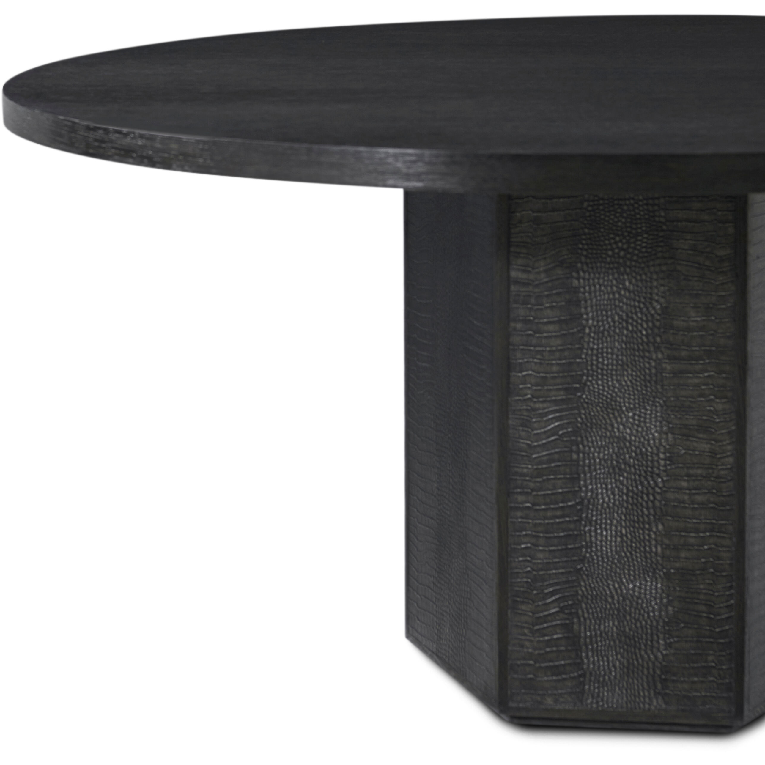 Spencer St. James 60 X 60 inch Onyx Round Dining Table, Wooden with Marble Top