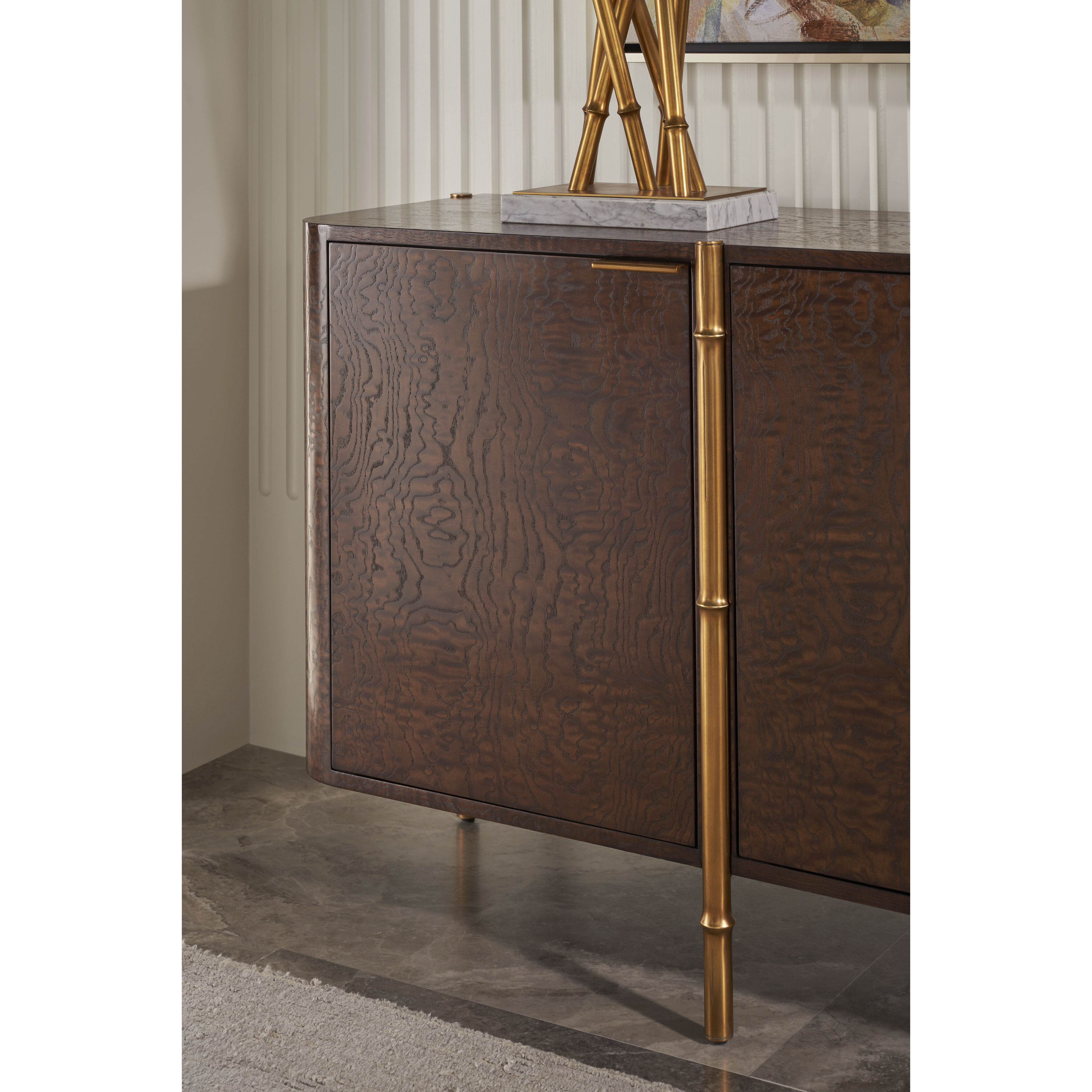 Kesden 86 X 18 inch Pyramid Brown Sideboard, Wooden