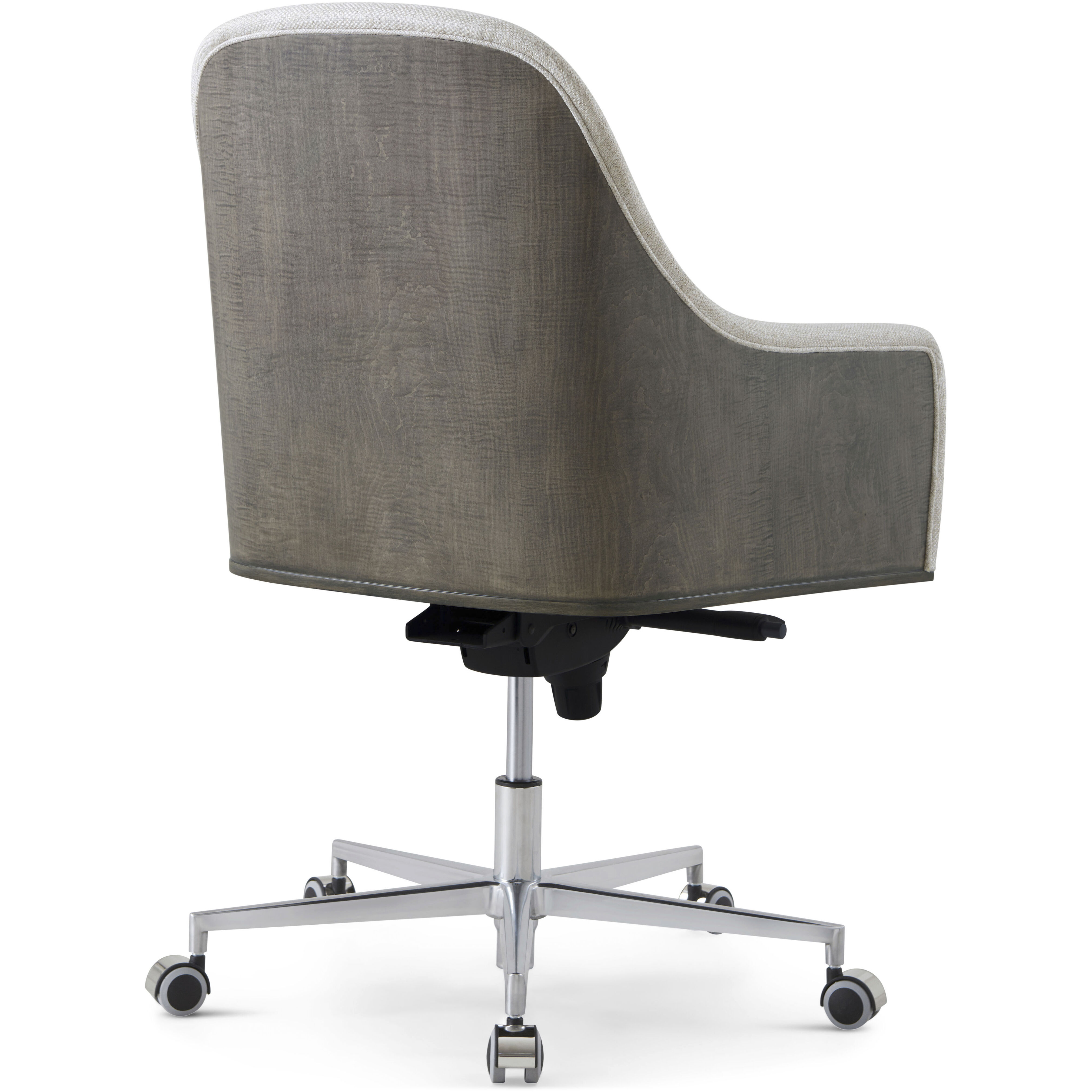 Hudson Pebble Grey Desk Chair, Wooden, Upholstered