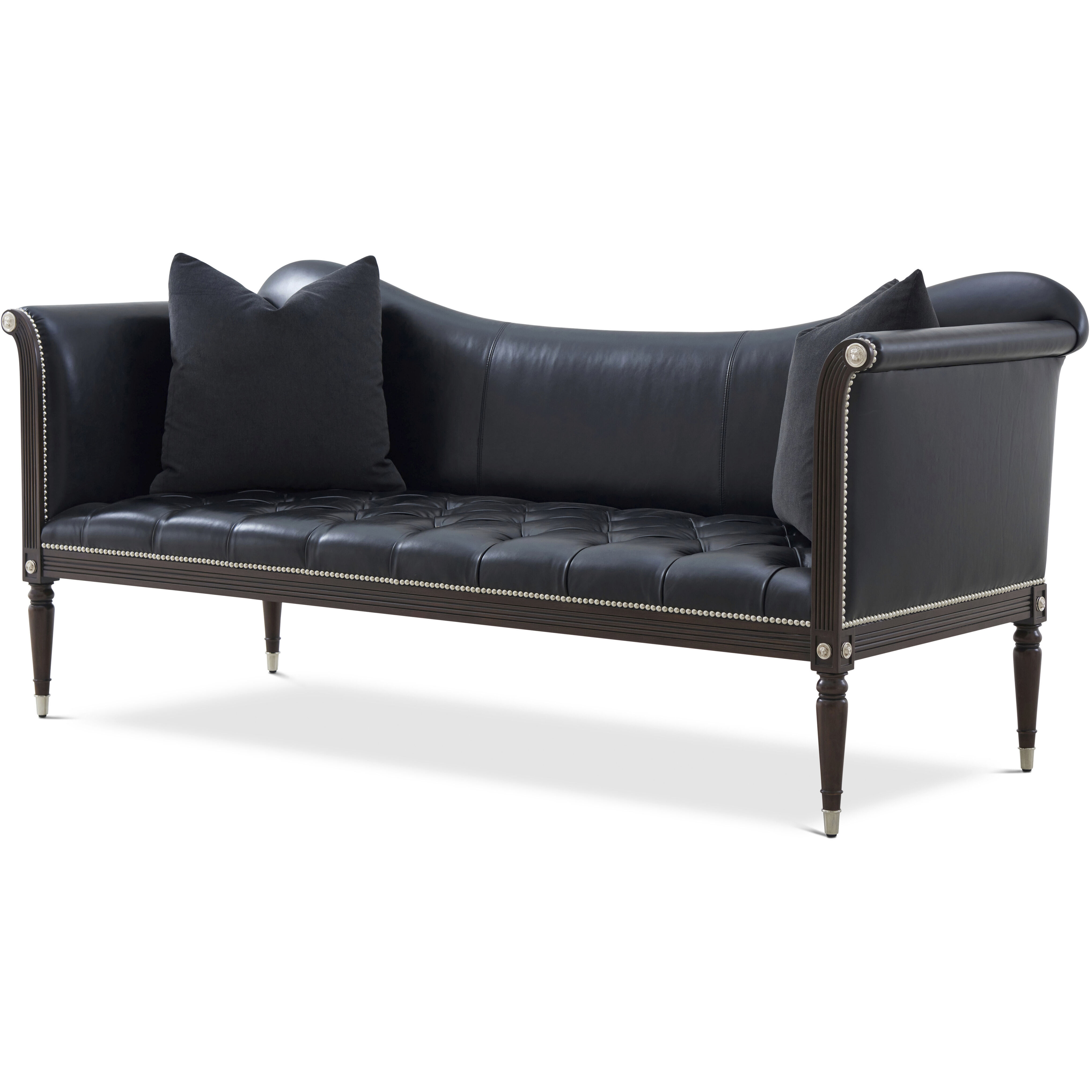 Brent Fulham Settee, Wooden, Upholstered, Spencer London