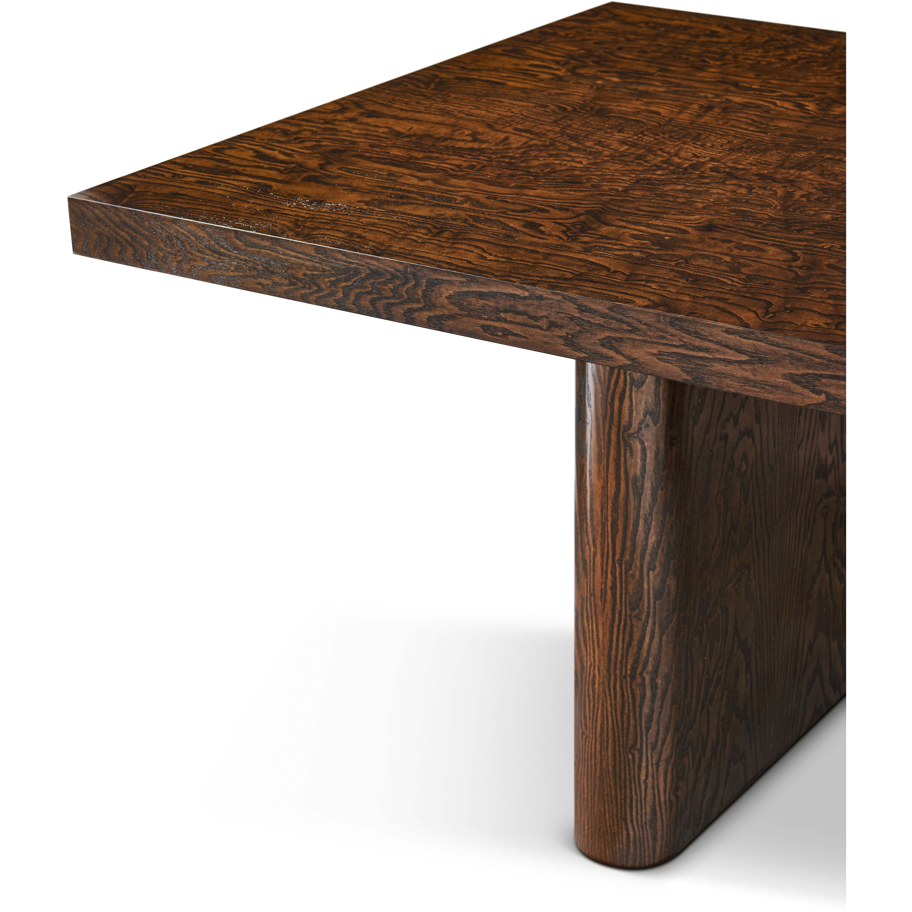 Kesden 128 X 44 inch Pyramid Brown Extension Dining Table, Wooden