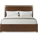 Kesden Pyramid Brown California King Bed, Wooden