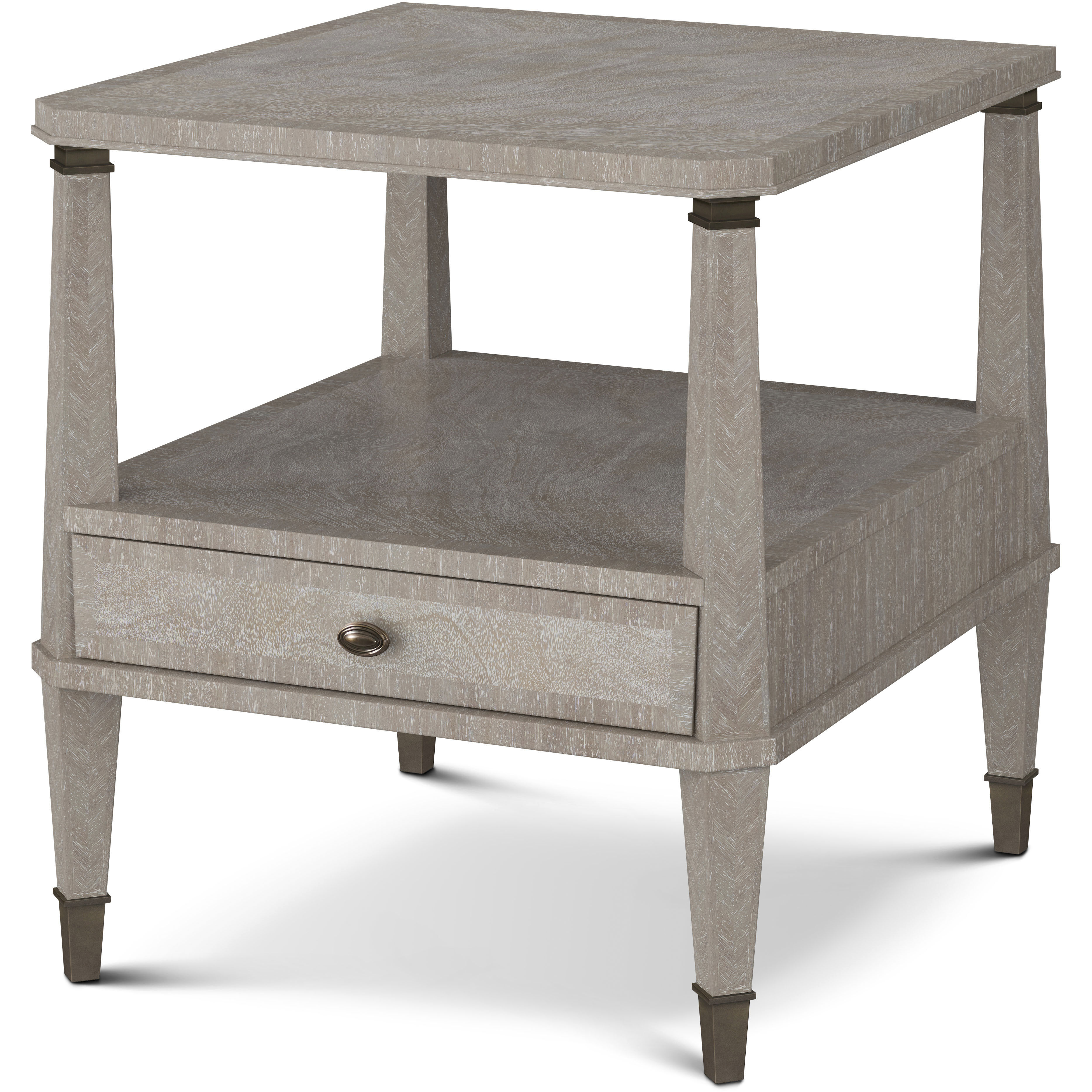 Griffin 26 X 26 inch Geo Coast Side Table, Wooden, Marlborough by Alexa Hampton