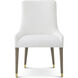 Judith Leiber Couture Mink Dining Side Chair, Wooden, Upholstered