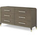 Judith Leiber Couture Mink Dresser, Wooden, 6-Drawer