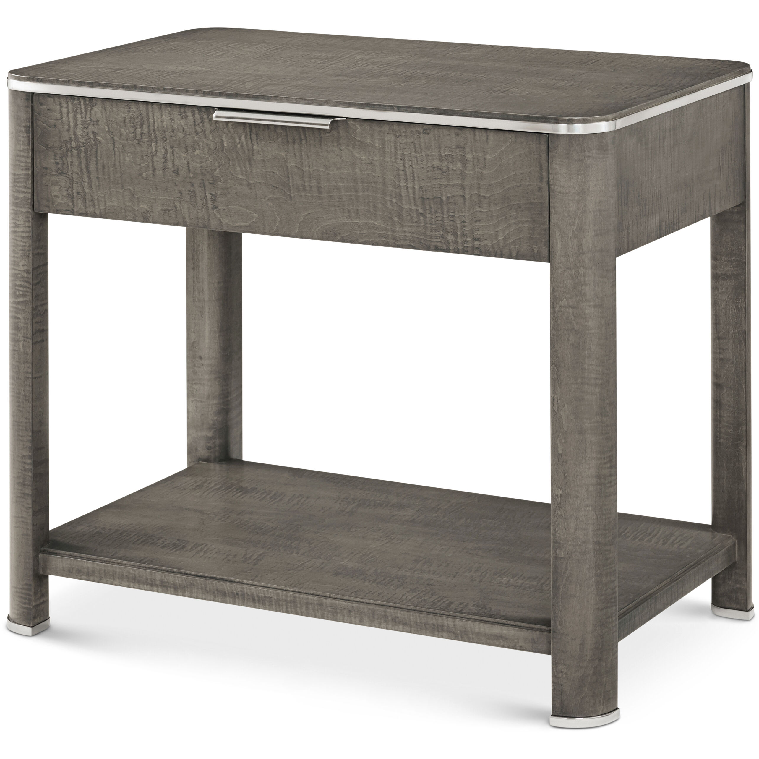 Hudson 32 X 28 inch Pebble Grey Nightstand, Wooden