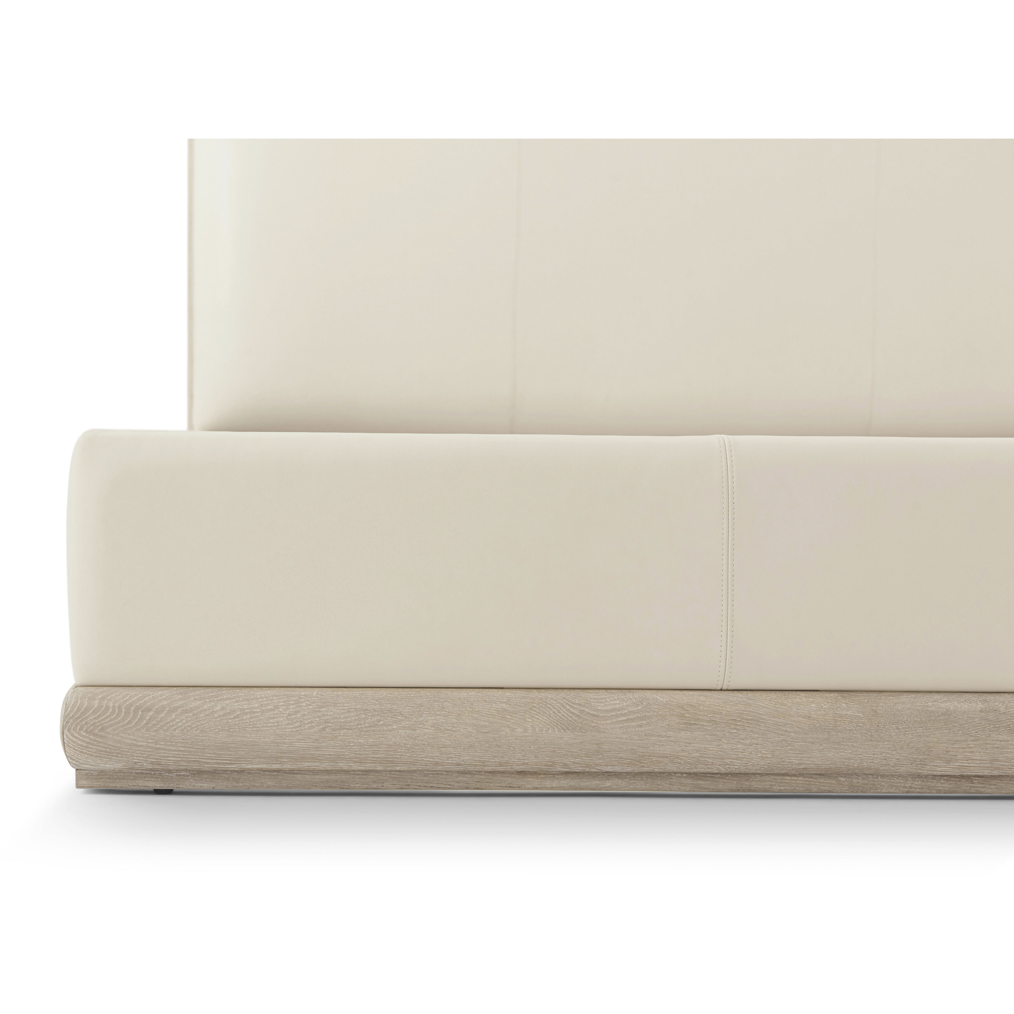 Repose Grey Oak California King Bed, Wooden, Upholstered