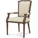 Caraway Heritage Brown Arm Chair, Wooden, Upholstered, TA Originals