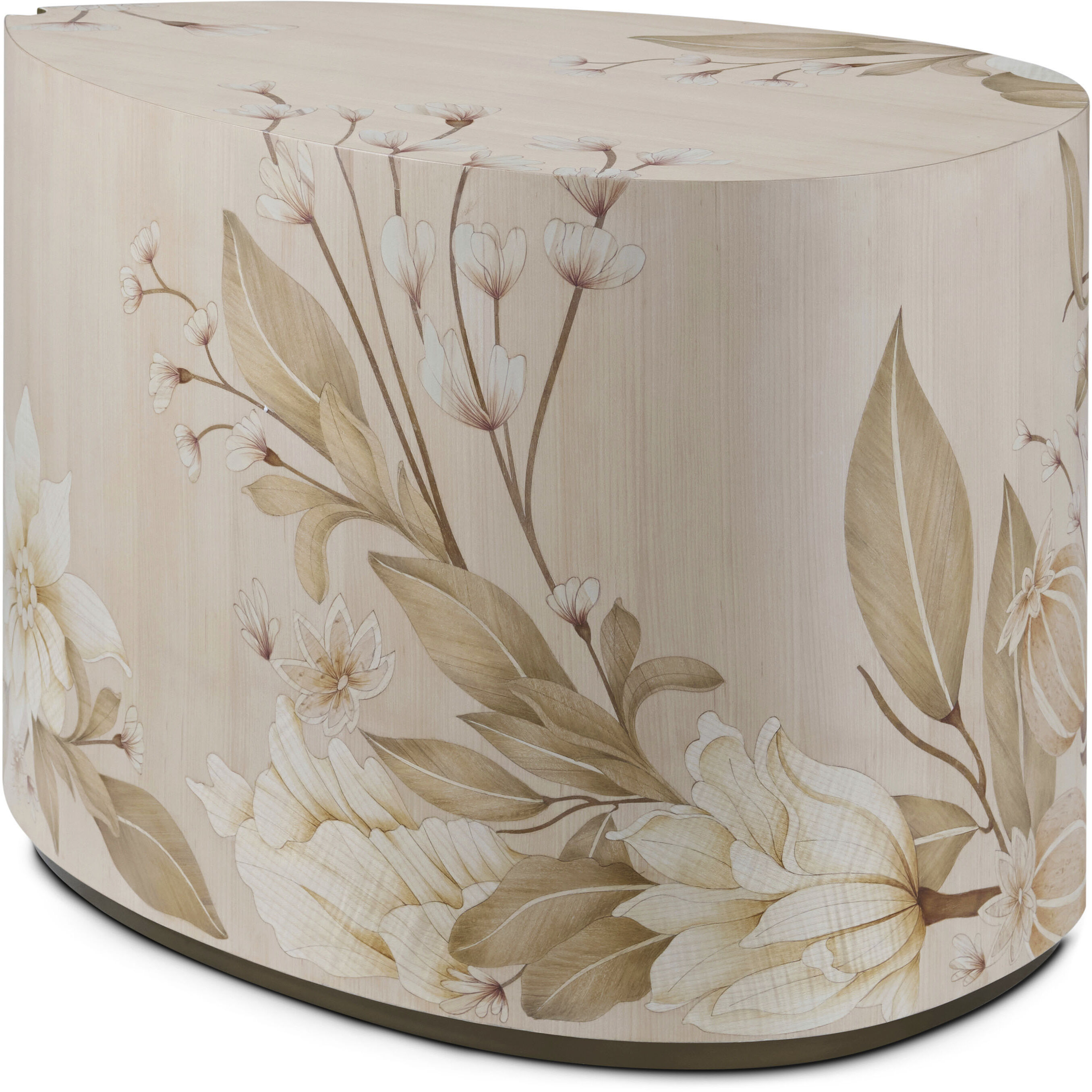 Bouquet 25 X 18 inch Buttercream Side Table, Wooden