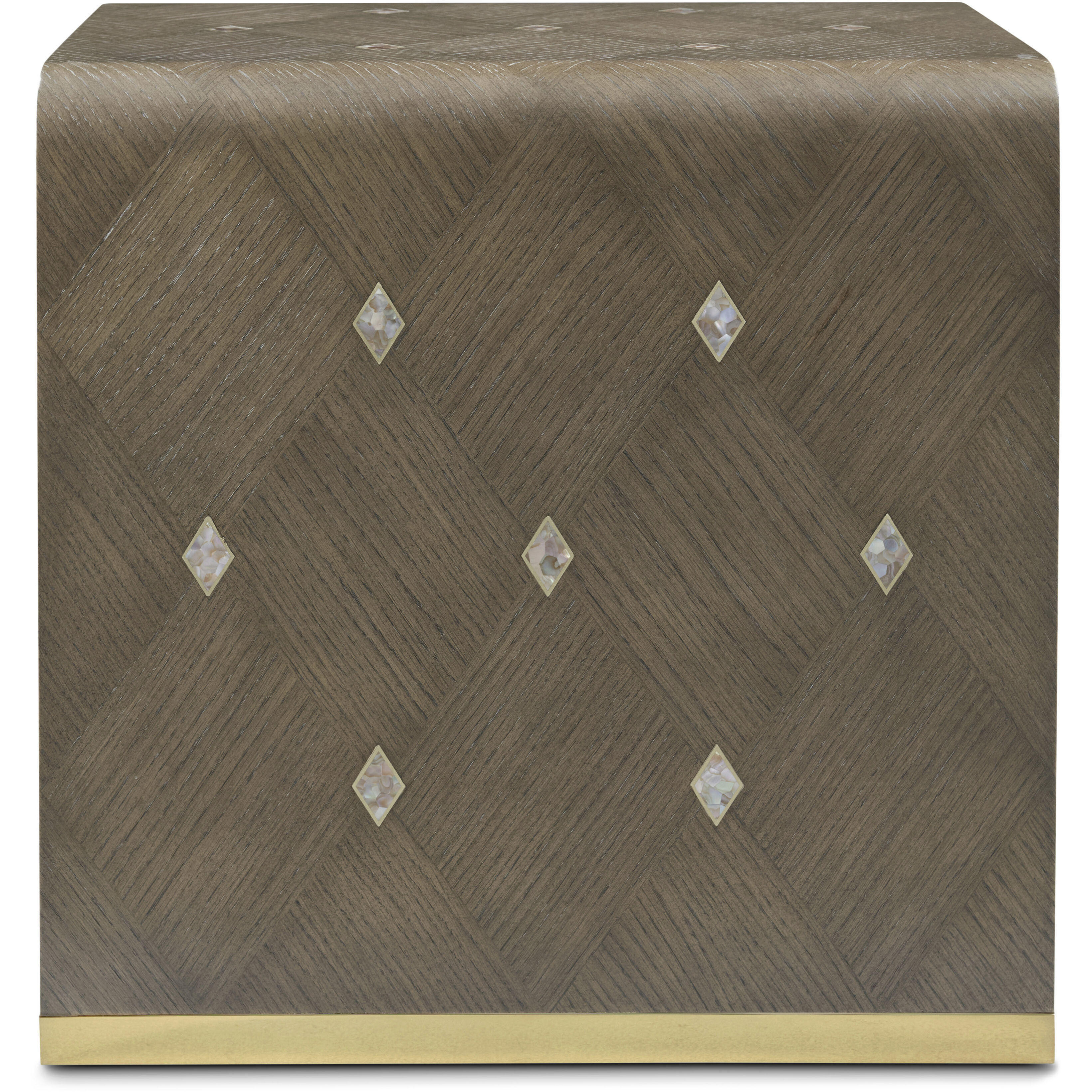 Judith Leiber Couture 24 X 24 inch Mink Side Table, Wooden