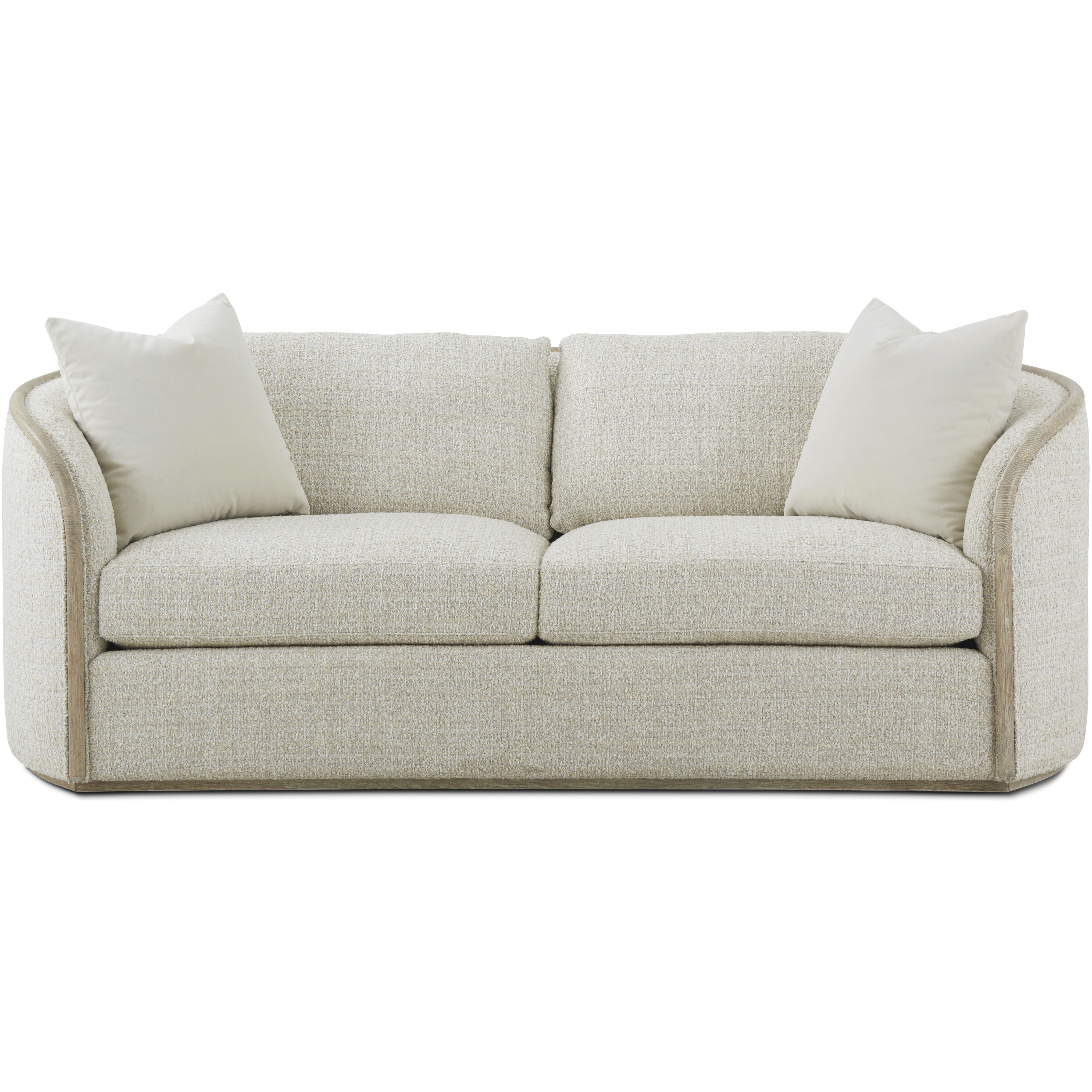 Toulon Chalk Tweed Sofa, Wooden, Upholstered
