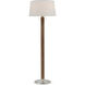 Origins 67 inch Landmark Floor Lamp Portable Light, Wooden & Brass, Upholstered, TA Illuminations