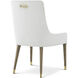 Judith Leiber Couture Mink Dining Side Chair, Wooden, Upholstered