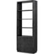 Kesden Silent Black Bookshelf, Wooden, 4-Shelf
