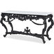 Rococo 74 X 24.75 inch Console Table, Wooden with Marble Top, Spencer London