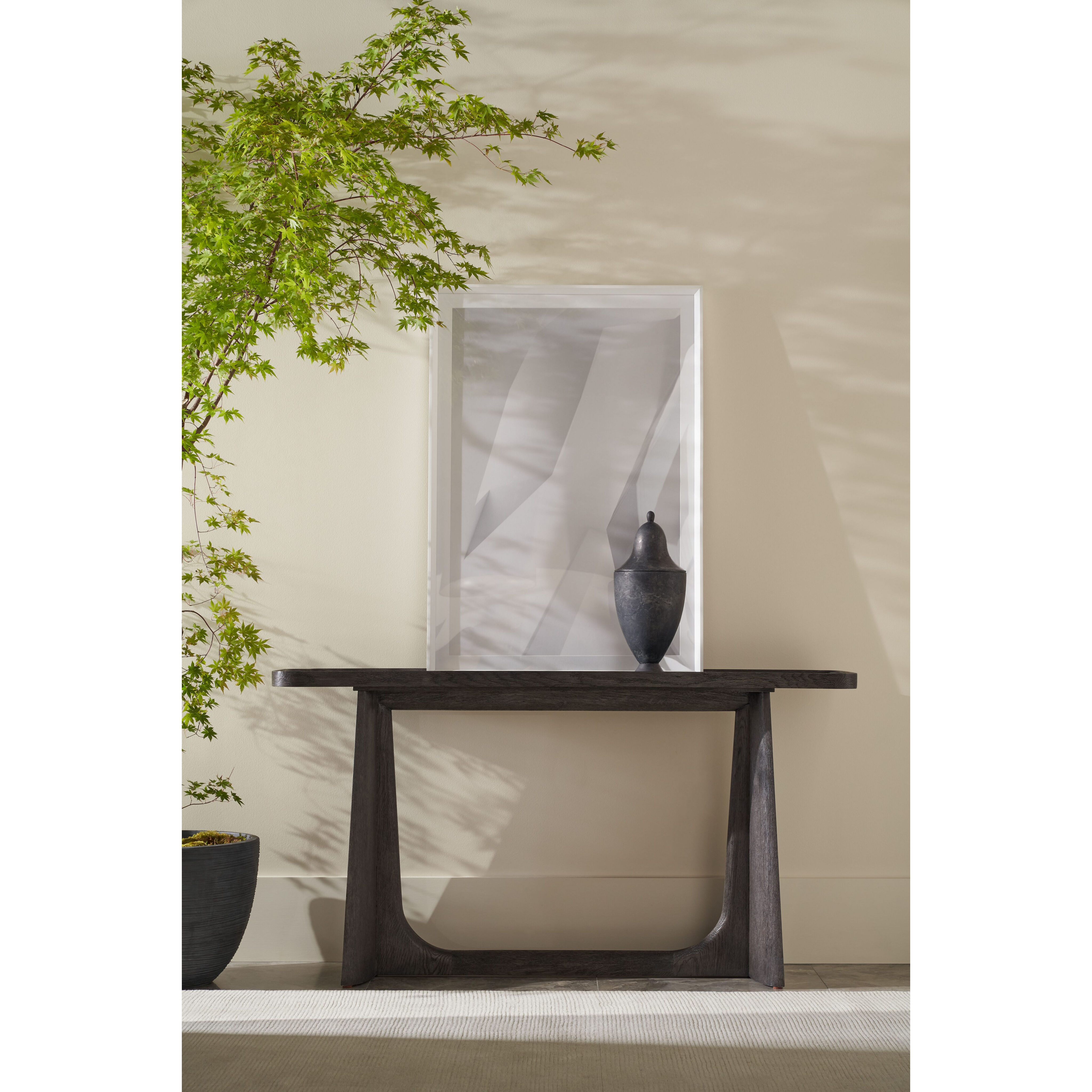 Repose 60 X 16 inch Charcoal Oak Console Table, Wooden