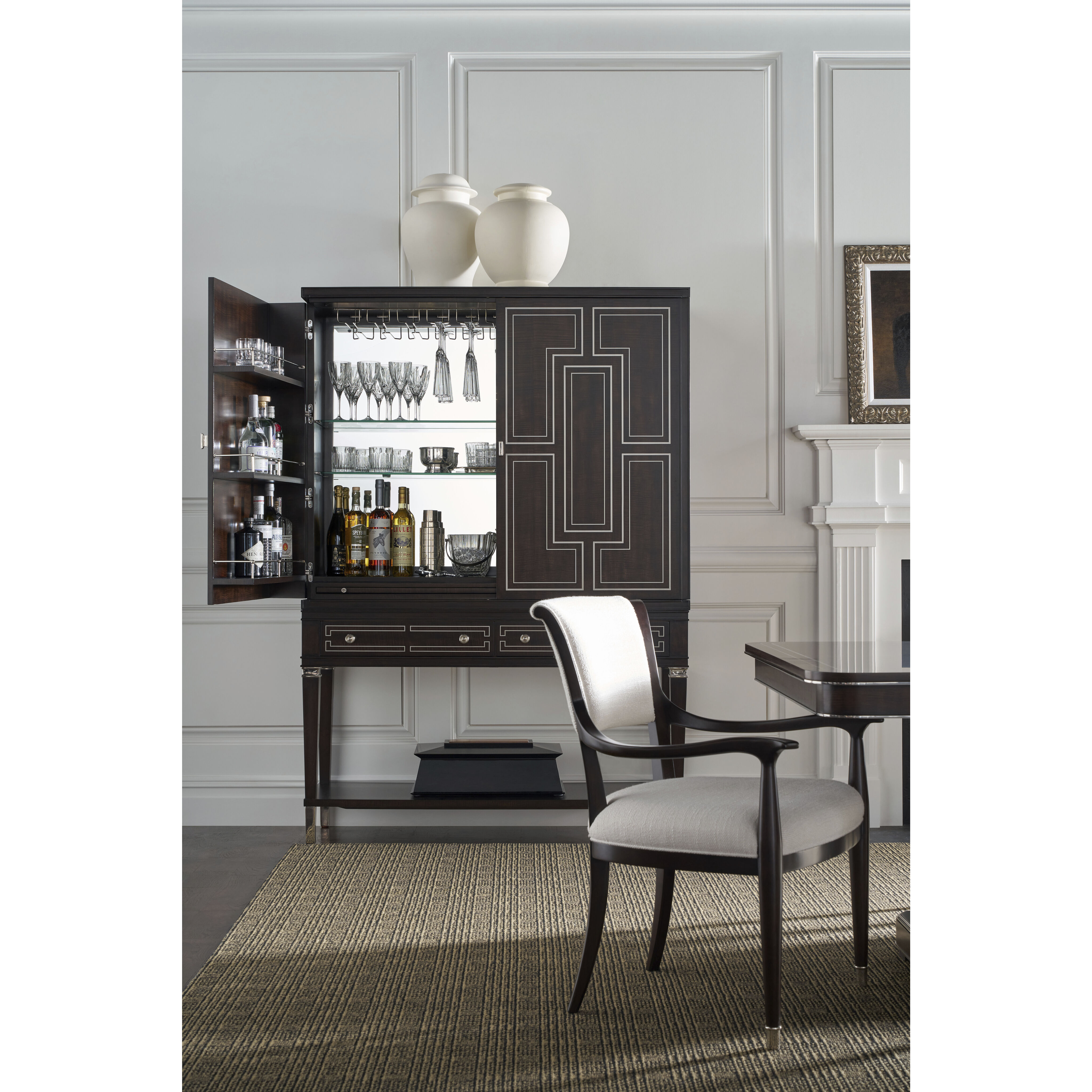 Spencer London Fulham Bar Cabinet, Wooden