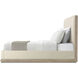 Repose Grey Oak US King Bed, Wooden, Upholstered