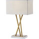 Kesden 27.5 inch Brass Bamboo Table Lamp Portable Light, Trio, TA Illuminations