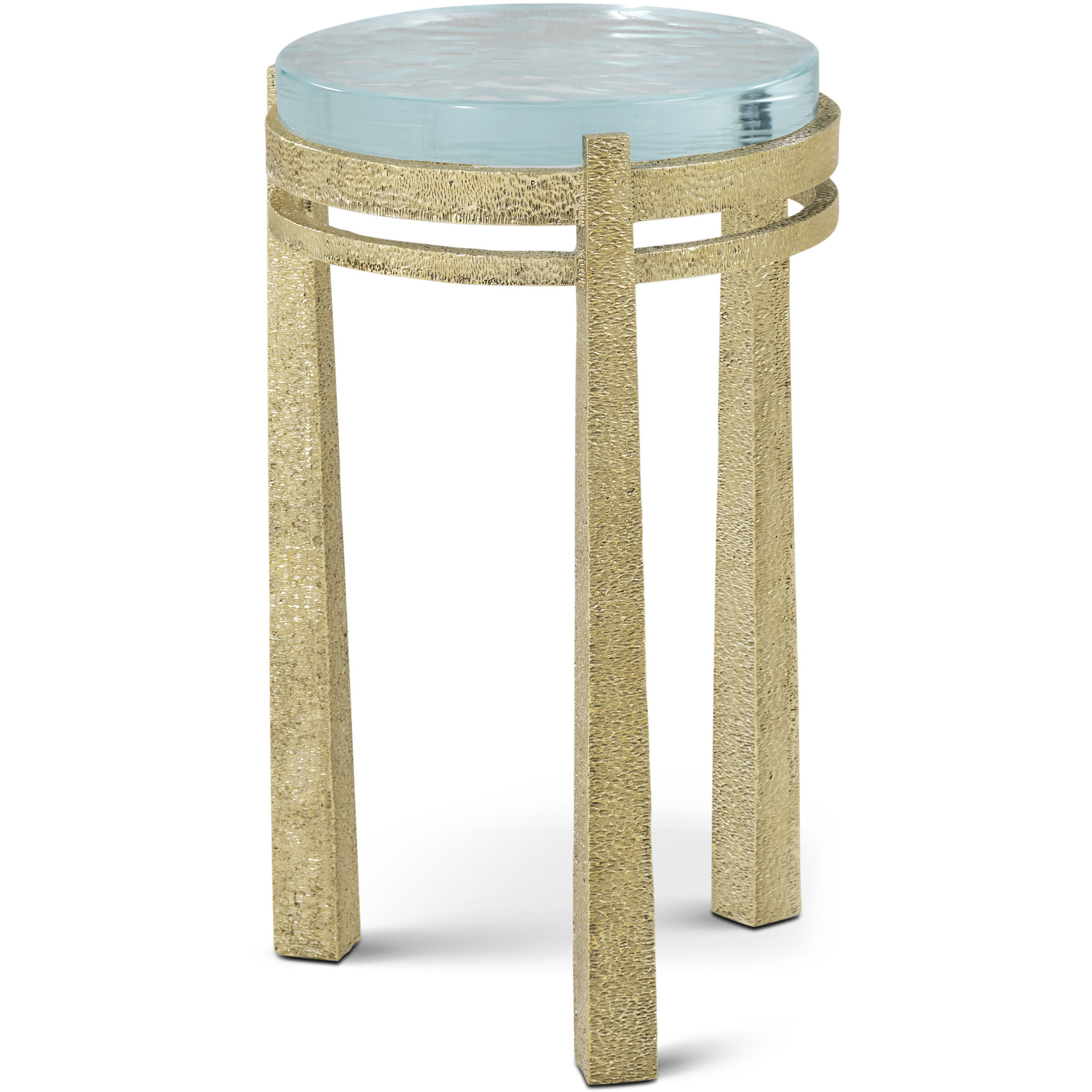 Judith Leiber Couture 24 X 14 inch Polished Textured Brass Accent Table