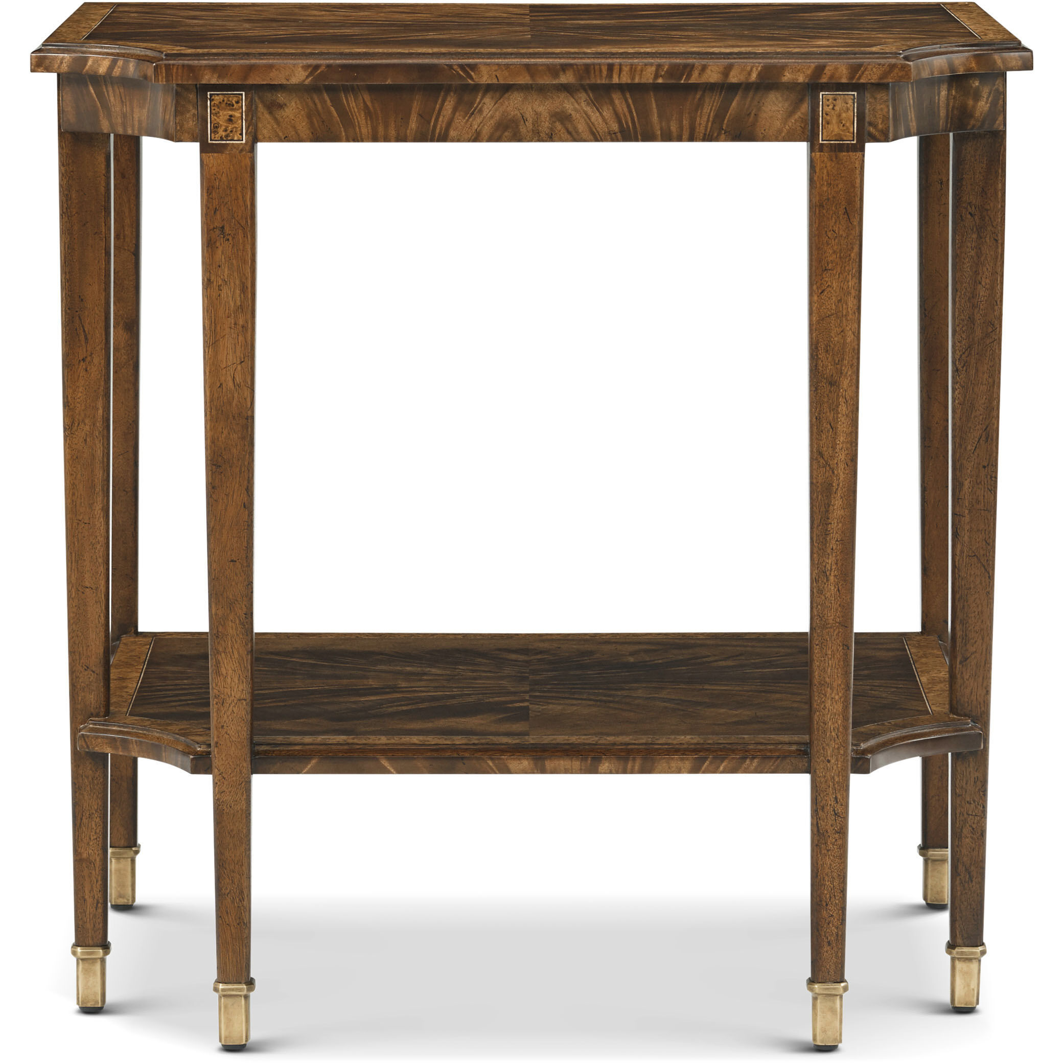 Sloane 25 X 25 inch Edwardian Brown End Table, Wooden