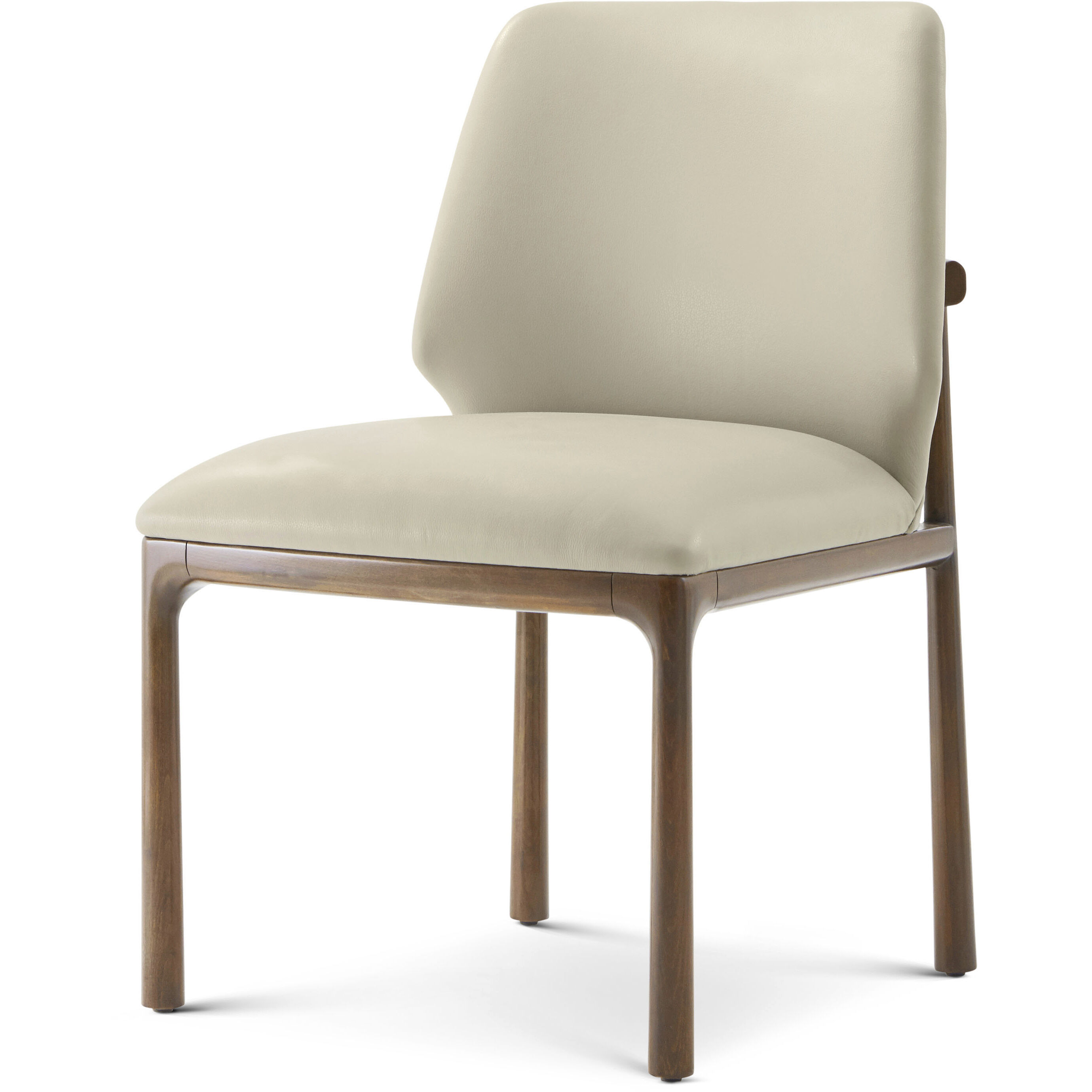 Kesden Pyramid Brown Dining Side Chair, Wooden, Upholstered