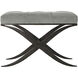 X-S 17 inch Verde Bronze Ottoman, Upholstered