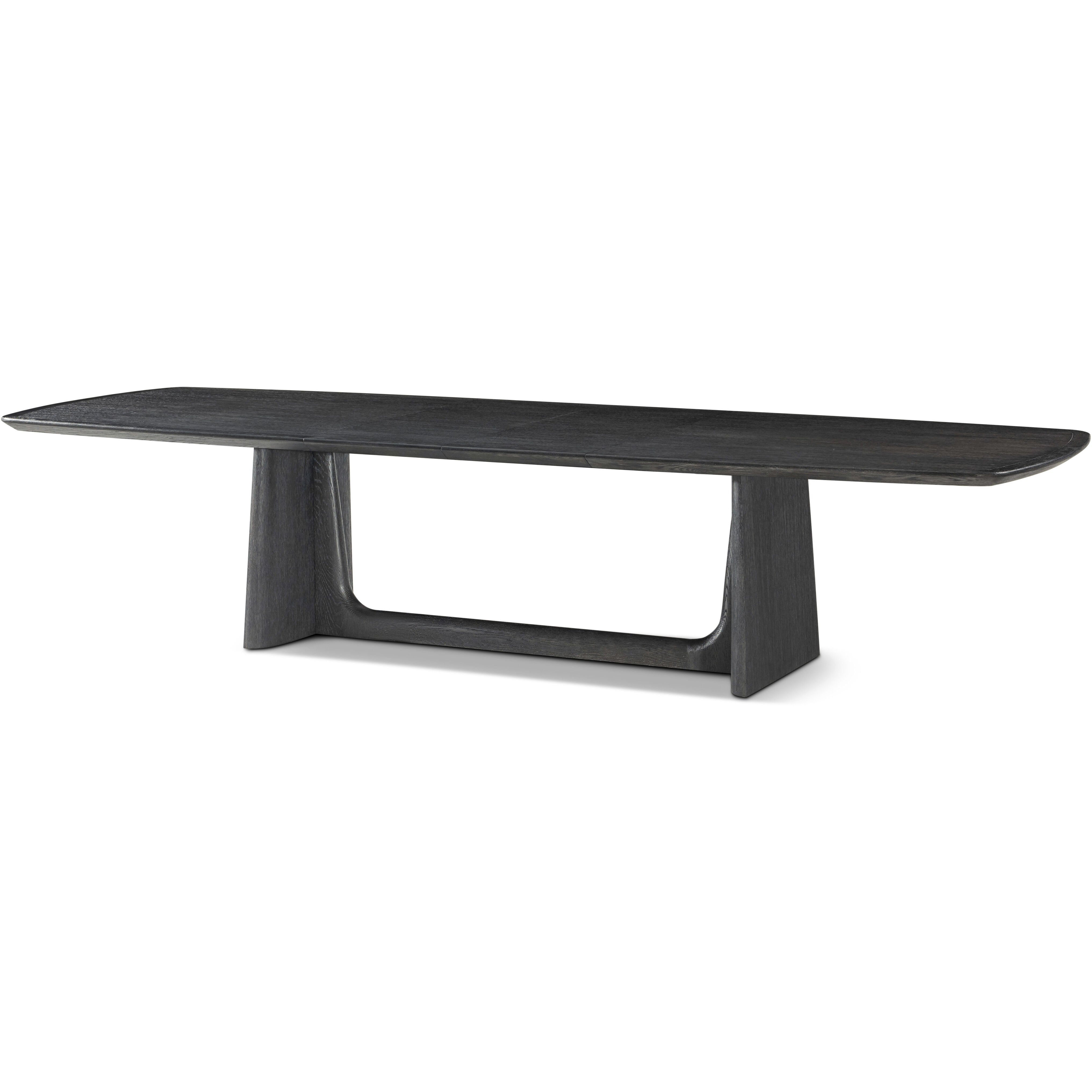 Repose 134 X 47 inch Charcoal Oak Extension Dining Table, Wooden