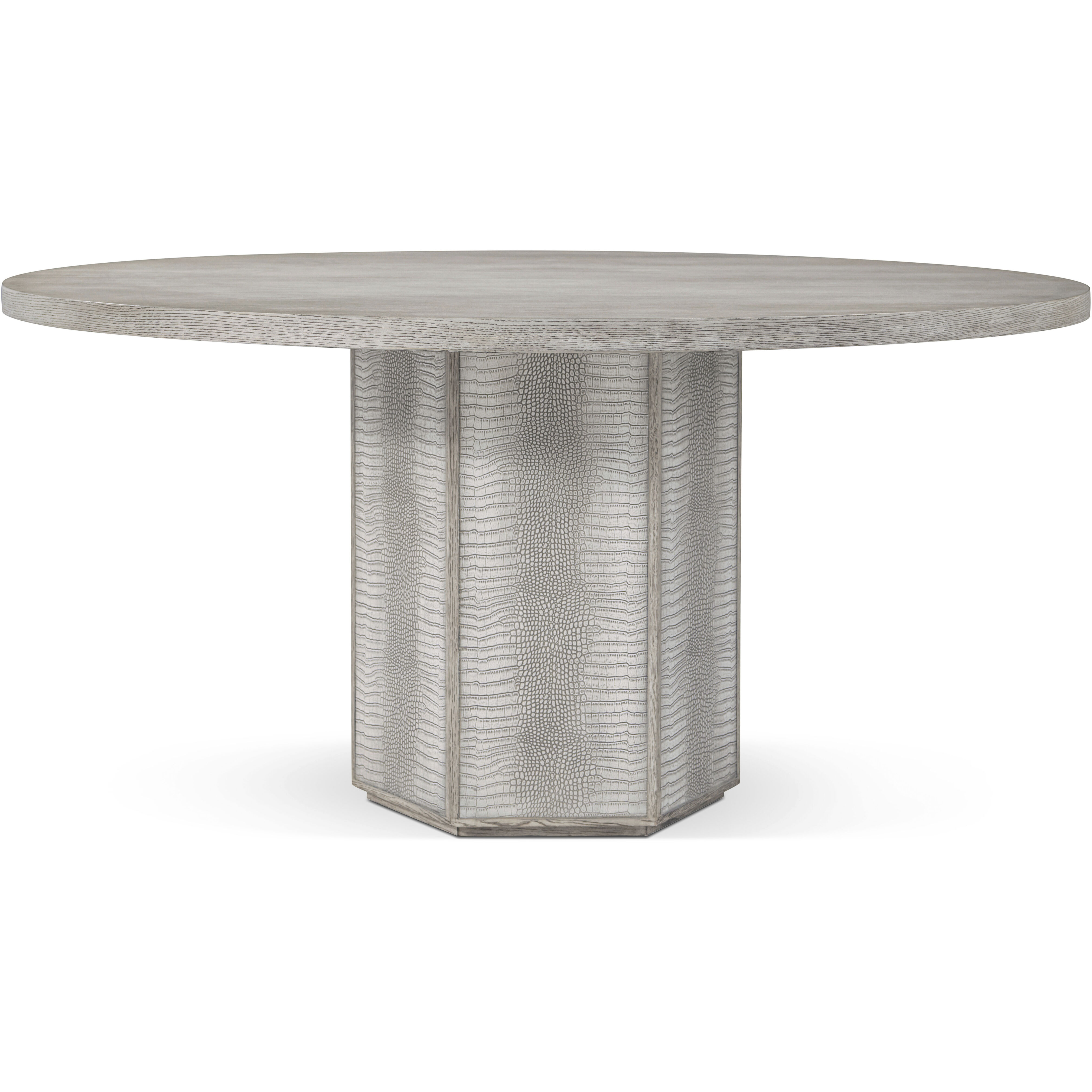 Spencer St. James 60 X 60 inch Argento Round Dining Table, Wooden with Marble Top