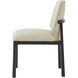 Kesden Silent Black Dining Side Chair, Wooden, Upholstered
