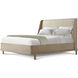 Repose Grey Oak US King Bed, Wooden, Upholstered