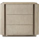 Repose 32 X 28 inch Grey Oak Nightstand, Wooden, 3-Drawer