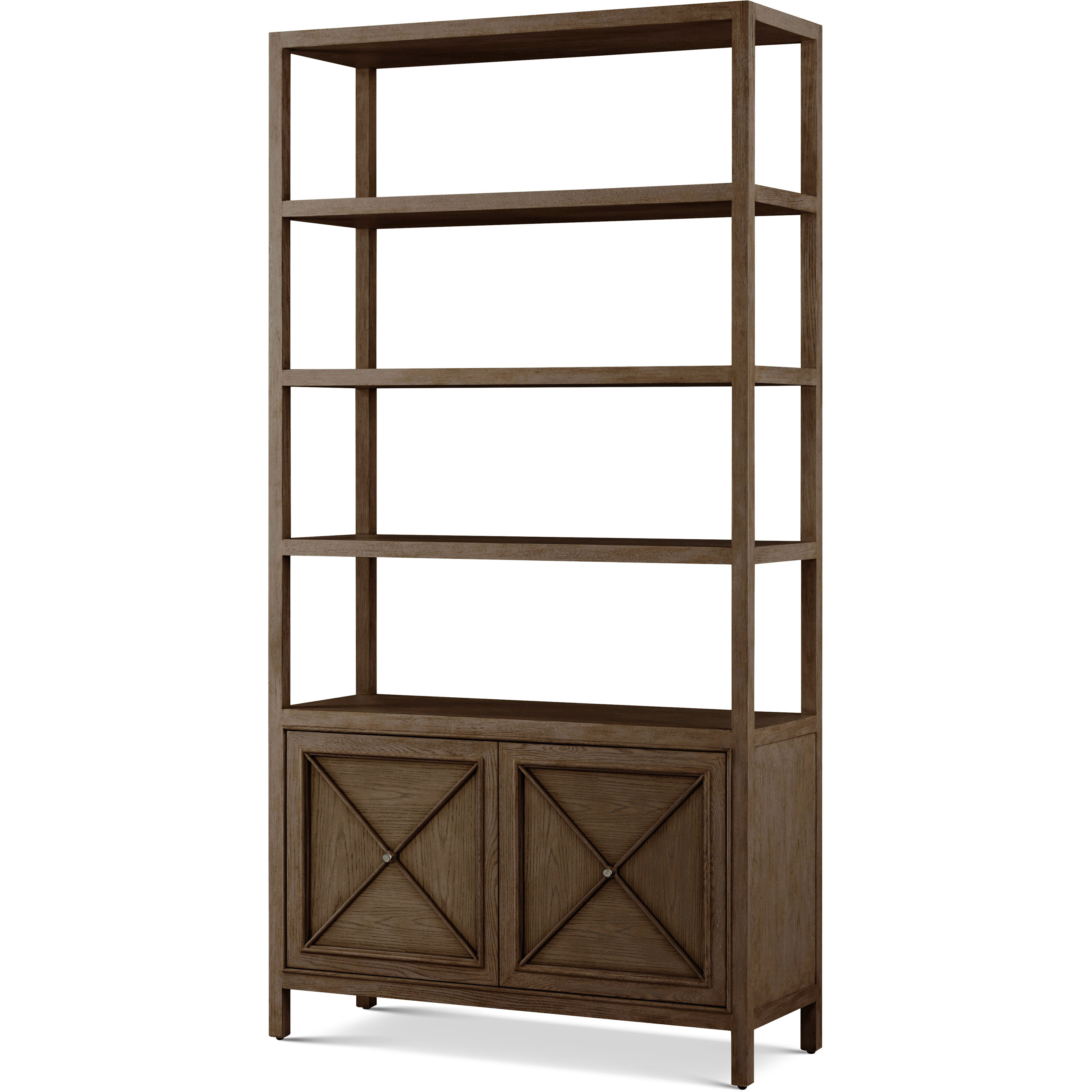 Surrey 90 X 46.75 X 18 inch Brownstone Etagere, Wooden, 4-Shelf