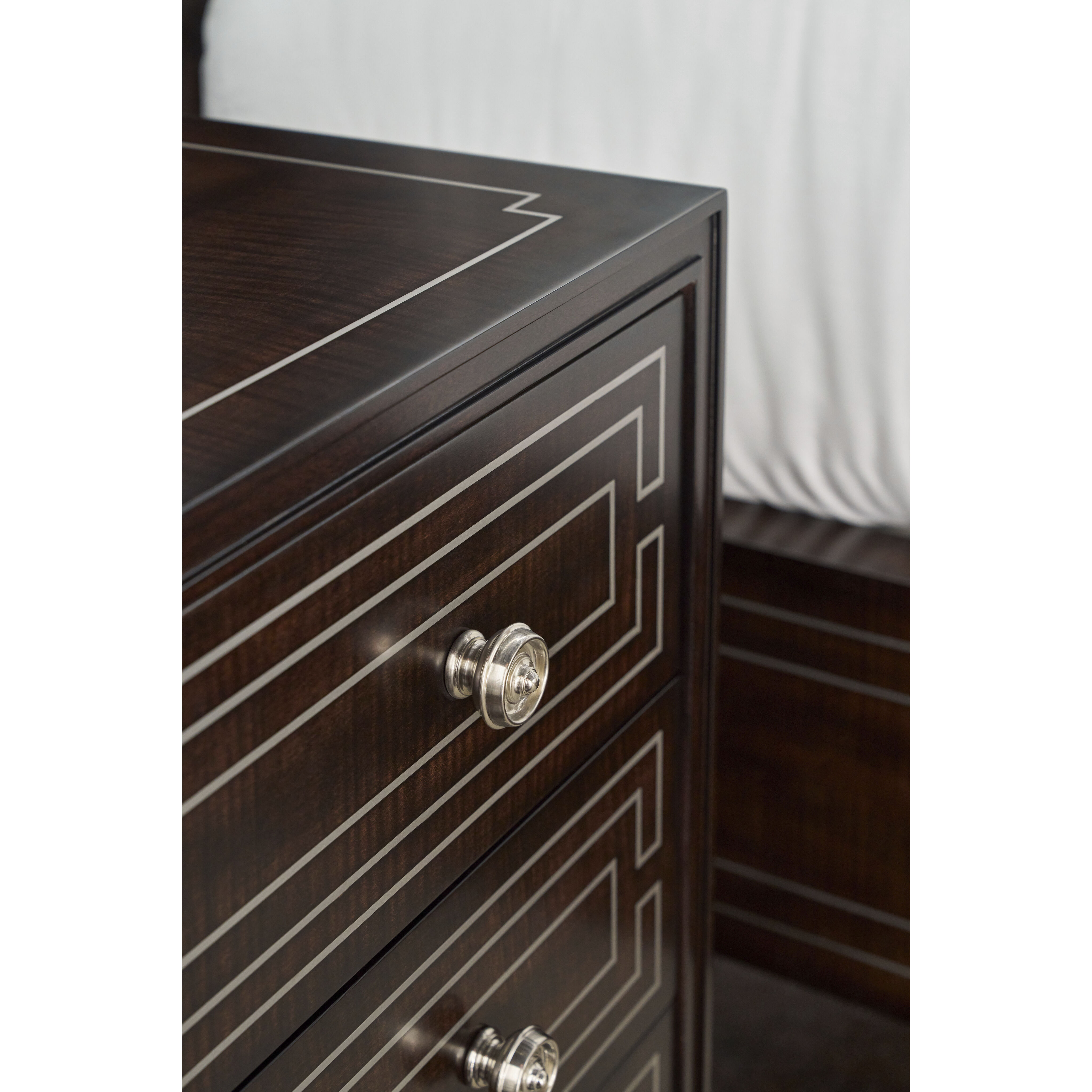 Spencer London 32.25 X 28 inch Fulham Nightstand, Wooden, 3-Drawer