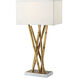 Kesden 32 inch Satin Brass Table Lamp Portable Light, TA Illuminations